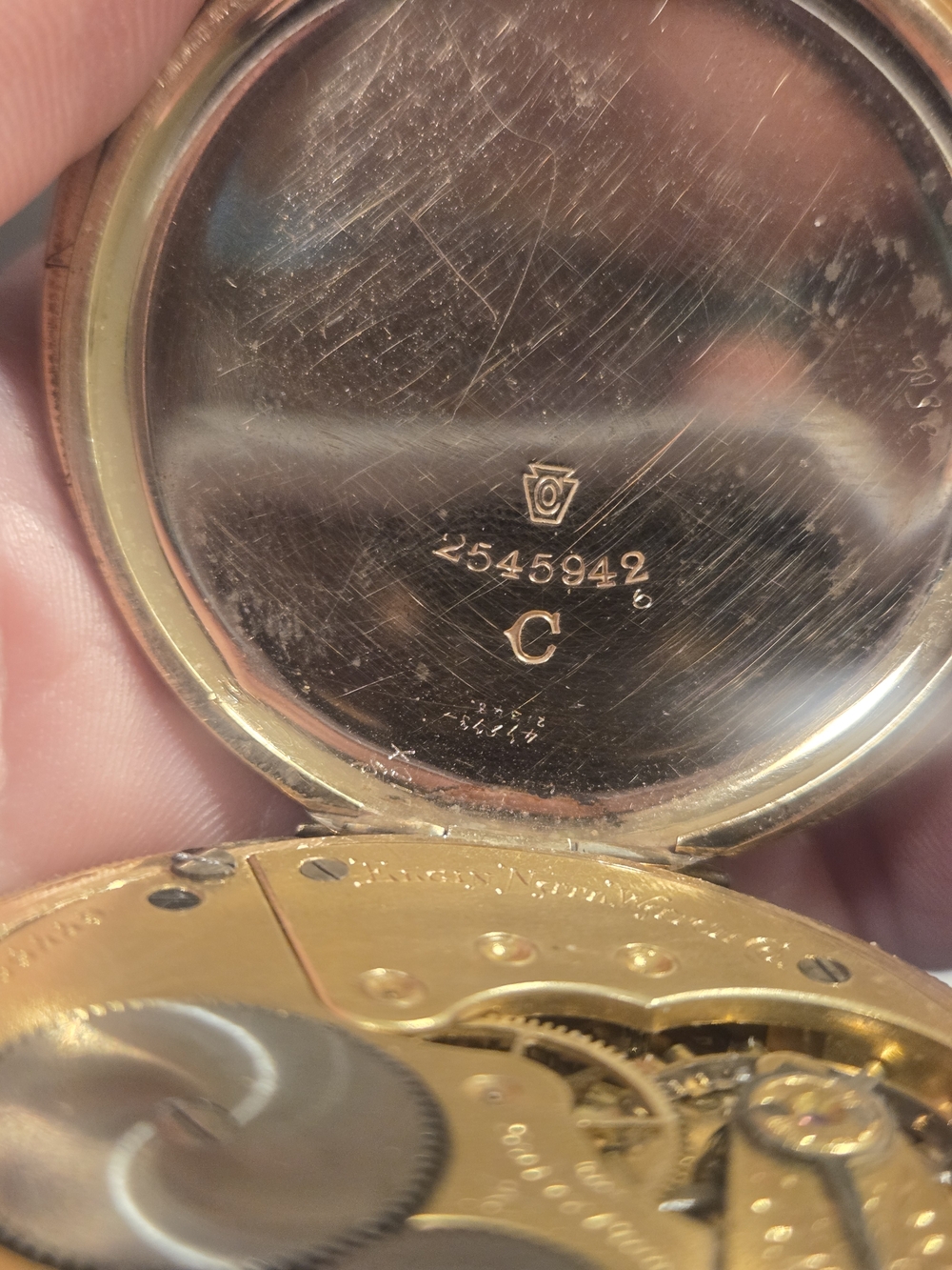 Elgin National Gold Pocketwatch 1897 With Super Rare Fancy Dial In Great Shape View 6